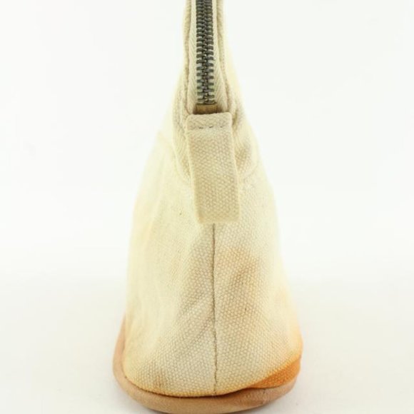 Hermès Toile Beige Bolide Cosmetic Pouch Make up - Picture 6 of 12